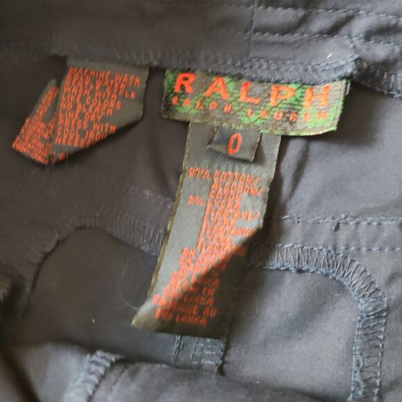Ralph Lauren Women's Navy Classic Nautical Cropped Pedal Pushers Pants Slacks 0 - Picture 11 of 13